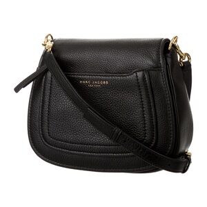 Marc Jacobs Empire City Mini Messenger Bag Black Pebbled Leather Crossbody Bag
